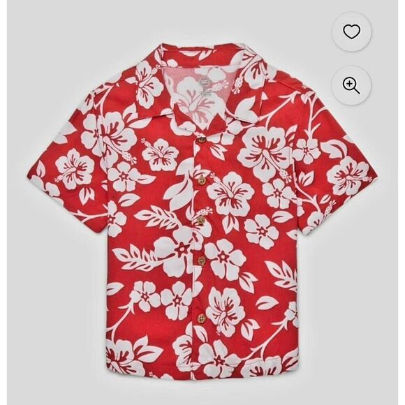 NWT WONDER NATION BOYS HAWAIIAN PRINT SHIRT - Picture 1 of 4